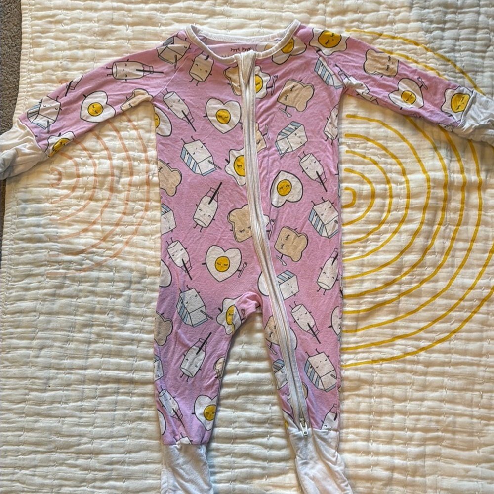 Little Sleepies Pink Breakfast Buddies Zippy